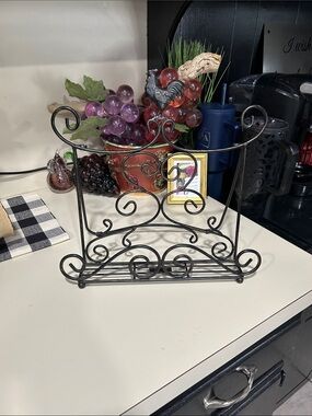 Paula Deen Black Metal Cookbook Stand with Scrollwork